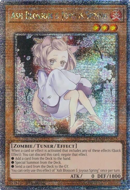 Ash Blossom & Joyous Spring (Alternate Art) - RA04-EN025 - (Quarter Century Secret Rare) - 1st Edition